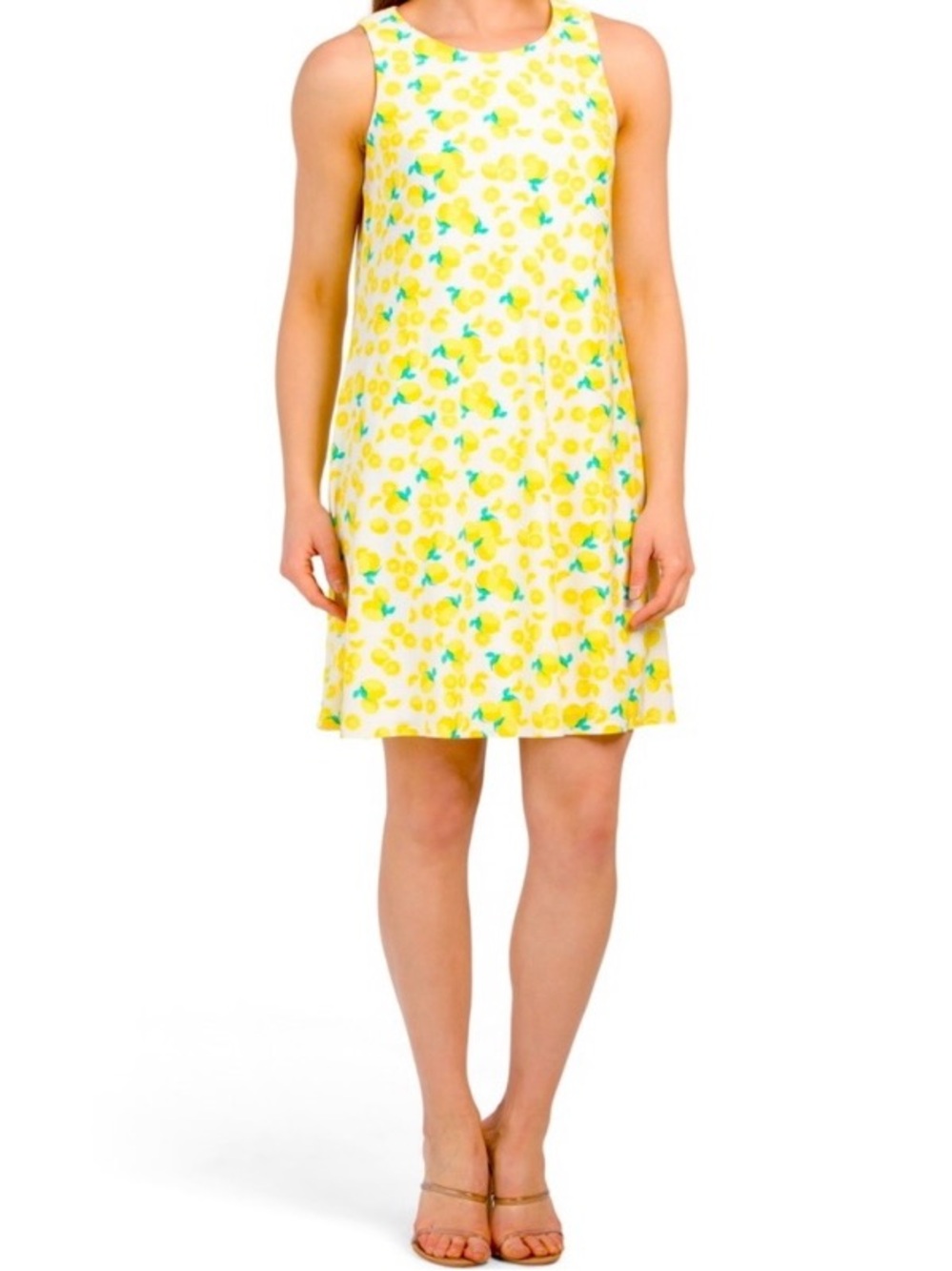 🍋 PAPPAGALLO Gwen "When Life Gives You Lemons" Swing Mini Dress sz Medium